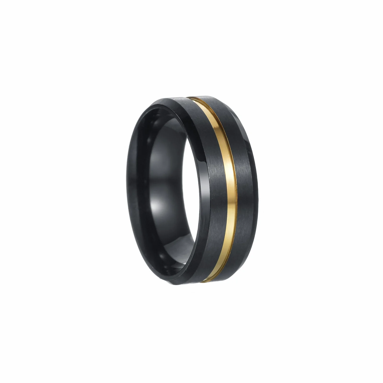 Unisex Stainless Steel Ring Jewelry With Letters Numbers Text Pattern Plated Black Gold Two Color Non Fading - Image 4