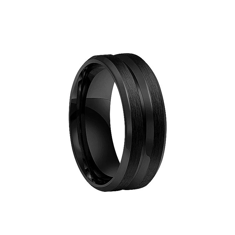 Unisex Stainless Steel Ring With Geometric Style And Electroplating Treatment - Image 6