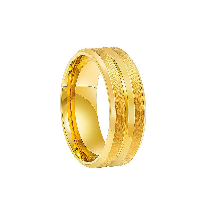 Unisex Stainless Steel Ring With Geometric Style And Electroplating Treatment - Image 8