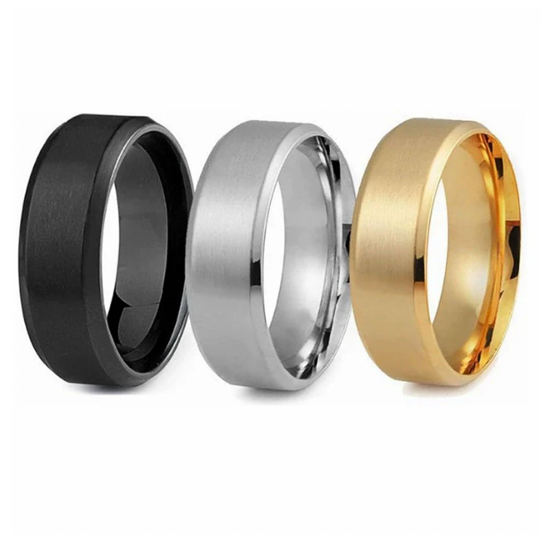 Unisex Stainless Steel Ring With Letters Numbers Text And Electroplating Treatment - Image 5