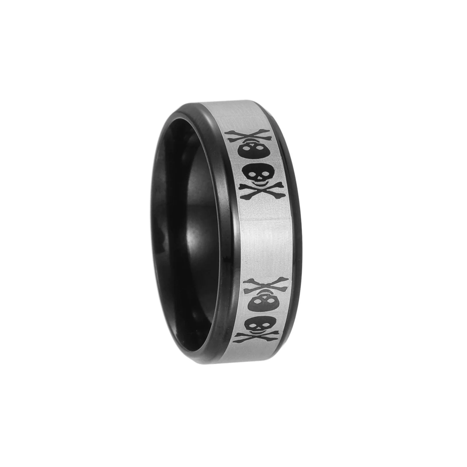 Vacuum Plating Laser Marking Stainless Steel Geometric Ring For Men - Image 10