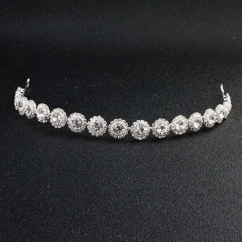 Versatile Headband Alloy Rhinestone Flower Design Women's Headwear Accessories - Image 3
