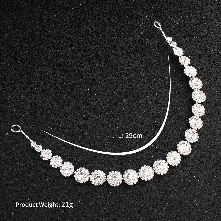 Versatile Headband Alloy Rhinestone Flower Design Women's Headwear Accessories - Image 4