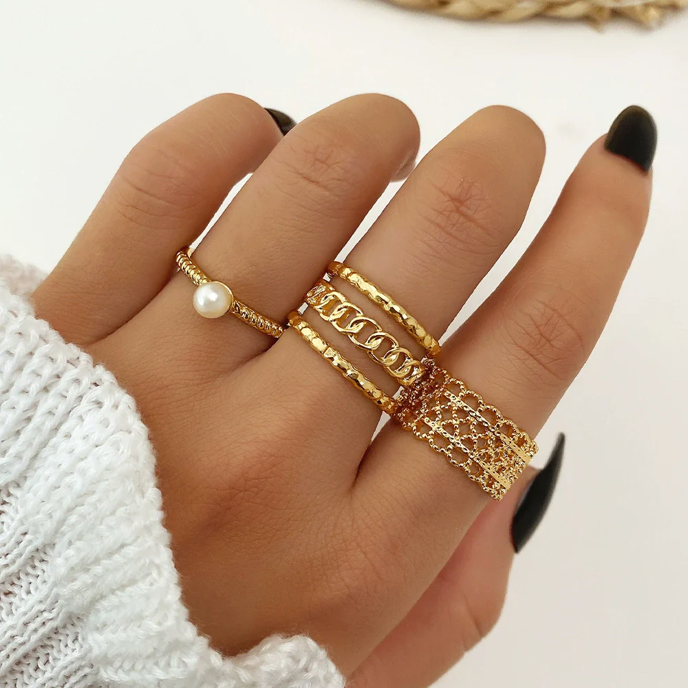 Vintage Geometric Round Turquoise Metal Ring Inlaid With Artificial Gemstones And Semiprecious Stones Gold Plated - Image 18