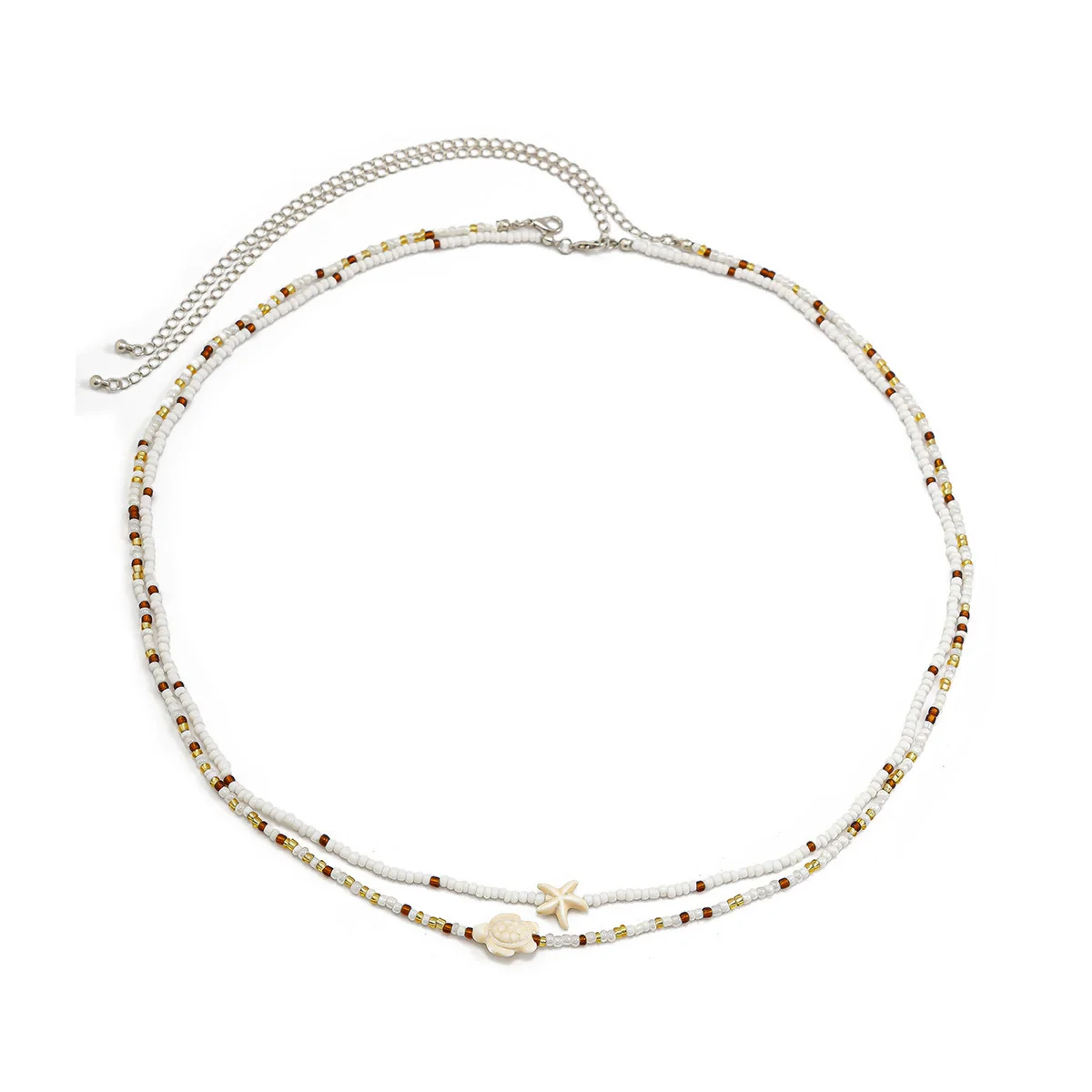 Waist Chain Body Chain Plastic Starfish Animal Beaded Double Layer For Female - Image 5