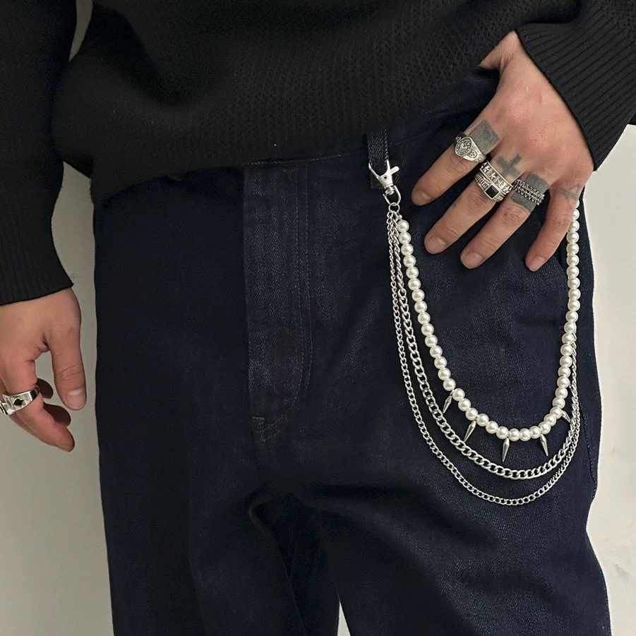 Waist Chain Metal Rivet Cowboy Hiphop Style For Boys And Girls