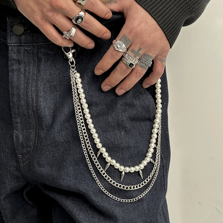 Waist Chain Metal Rivet Cowboy Hiphop Style For Boys And Girls - Image 2
