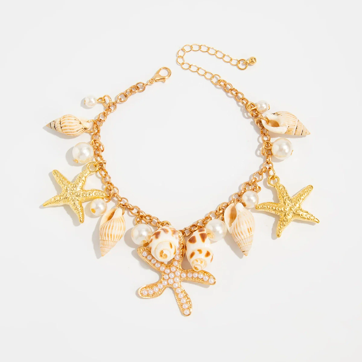 Waist Chain Ocean Style Imitation Pearl Starfish Conch Shell Seahorse Metal - Image 8