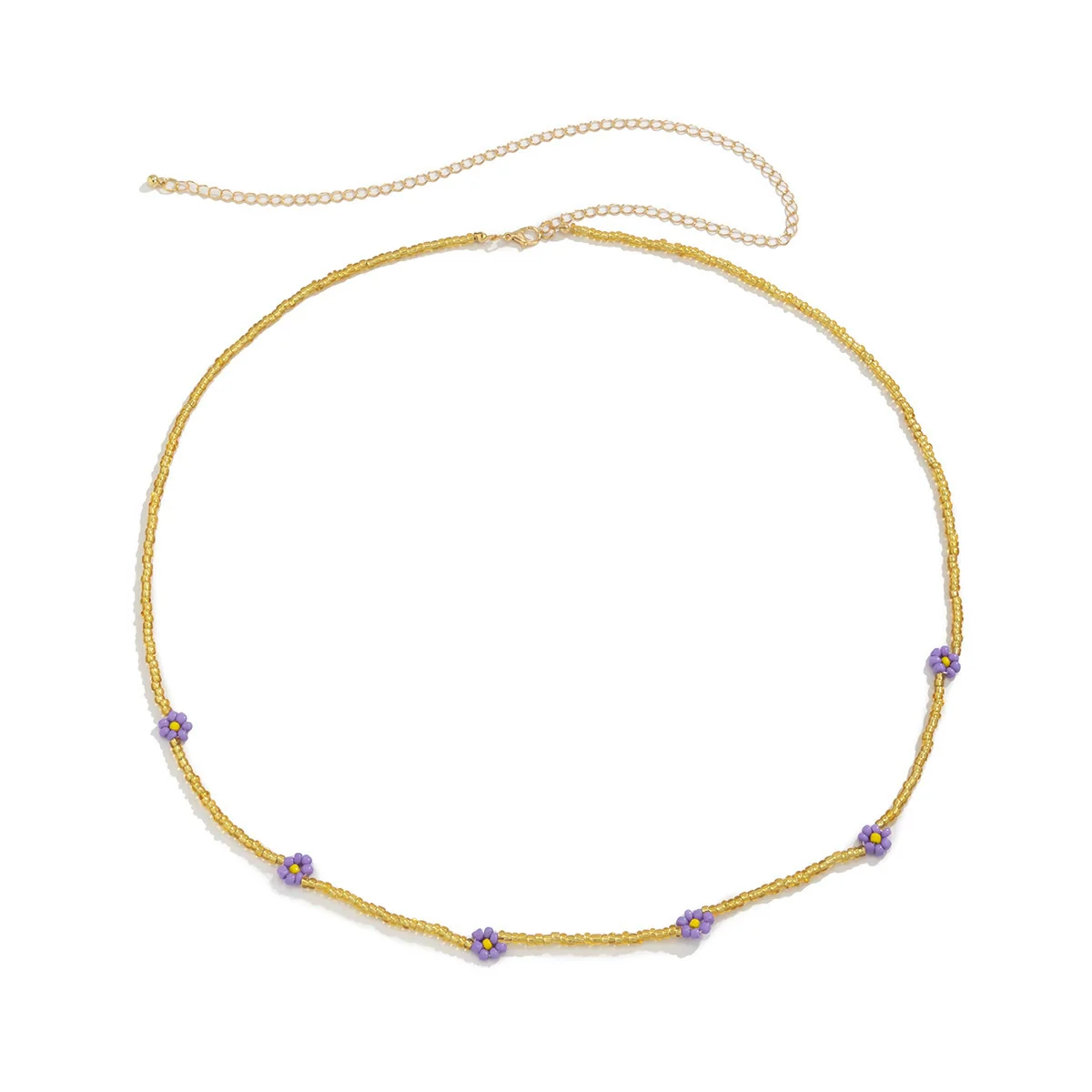 Waist Chain Plastic Colorful Bead Woven For Women - Image 5