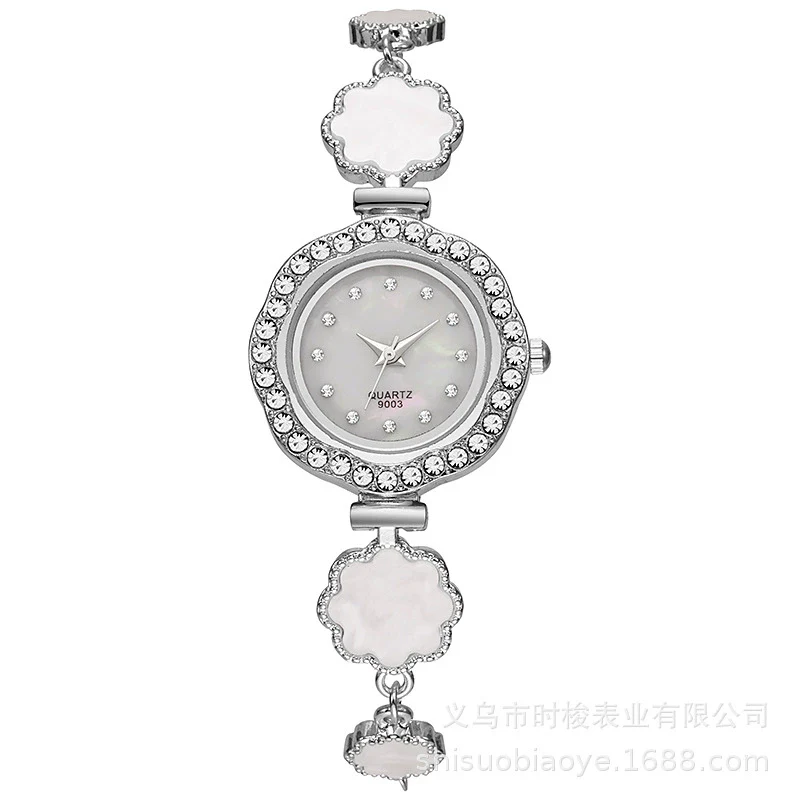 Watch Alloy And Iron Material Round Dial Sunflower Decoration Lazy Pull Bracelet For Female Students - Image 5