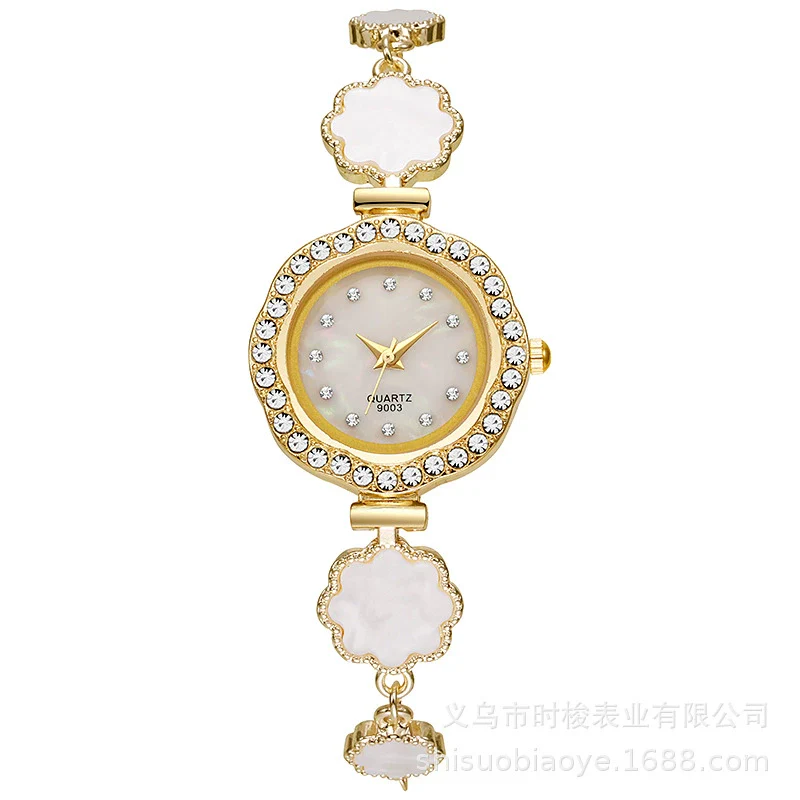 Watch Alloy And Iron Material Round Dial Sunflower Decoration Lazy Pull Bracelet For Female Students - Image 6