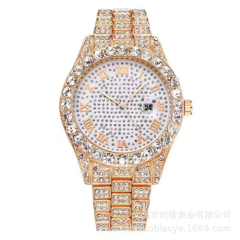 Watch Alloy Band Round Dial Roman Scale Leisure Quartz Watch For Men - Image 3