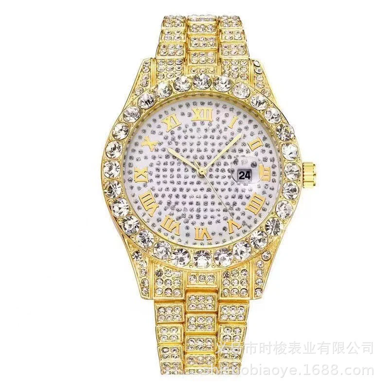 Watch Alloy Band Round Dial Roman Scale Leisure Quartz Watch For Men - Image 7
