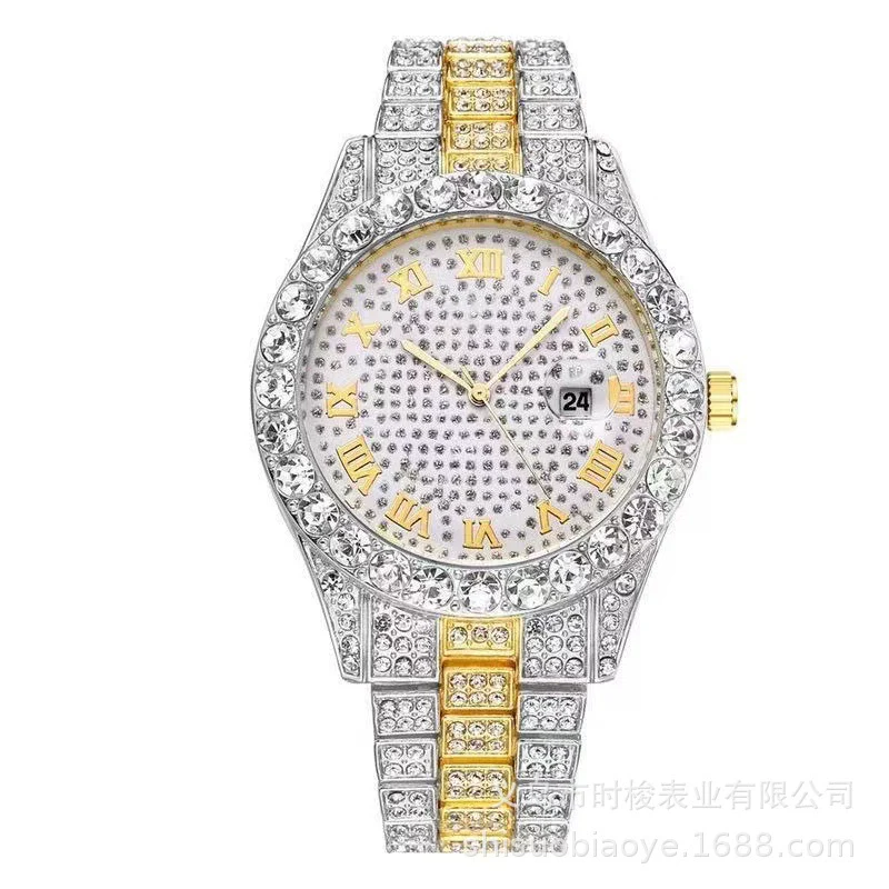 Watch Alloy Band Round Dial Roman Scale Leisure Quartz Watch For Men - Image 9