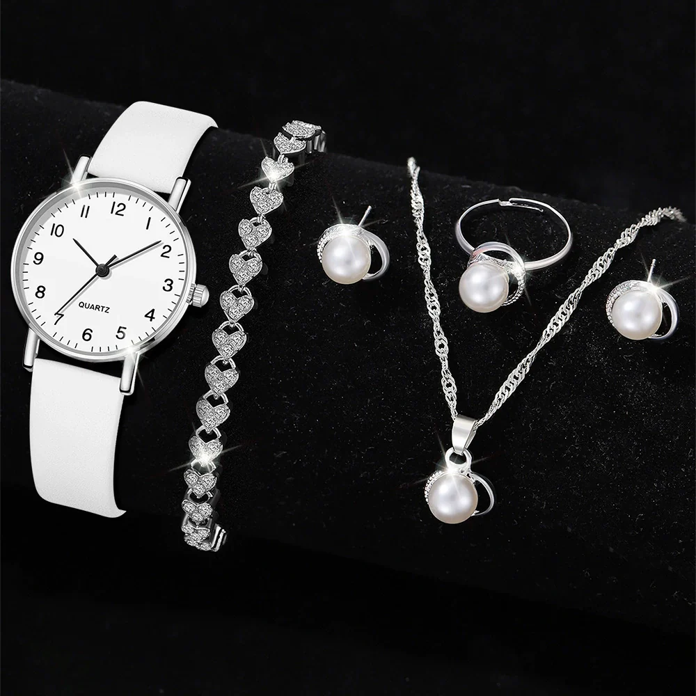 Watch Alloy Case Frosted Leather Strap Rose Gold Pin Buckle Round Dial Quartz - Image 32