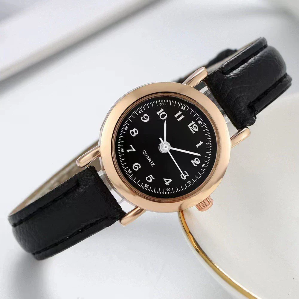 Watch Alloy Case Imitation Leather Strap Round Dial Leisure Style For Students - Image 7