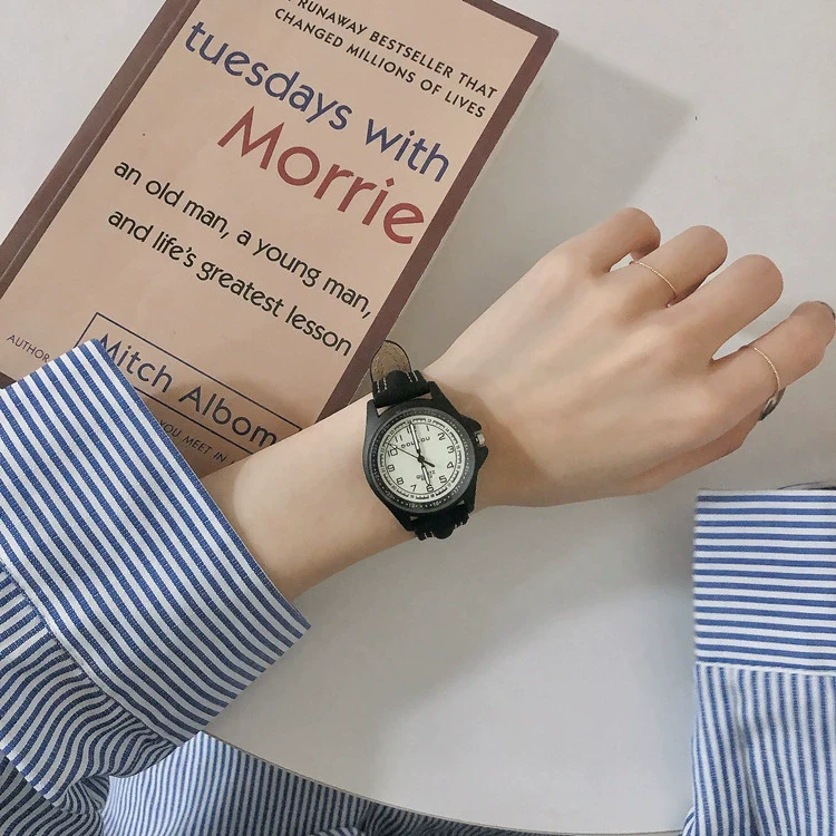 Watch Alloy Imitation Leather Round Casual Style - Image 6