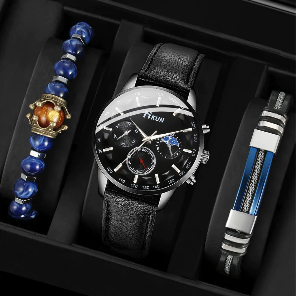 Watch Alloy Imitation Leather Round Fashion Men's