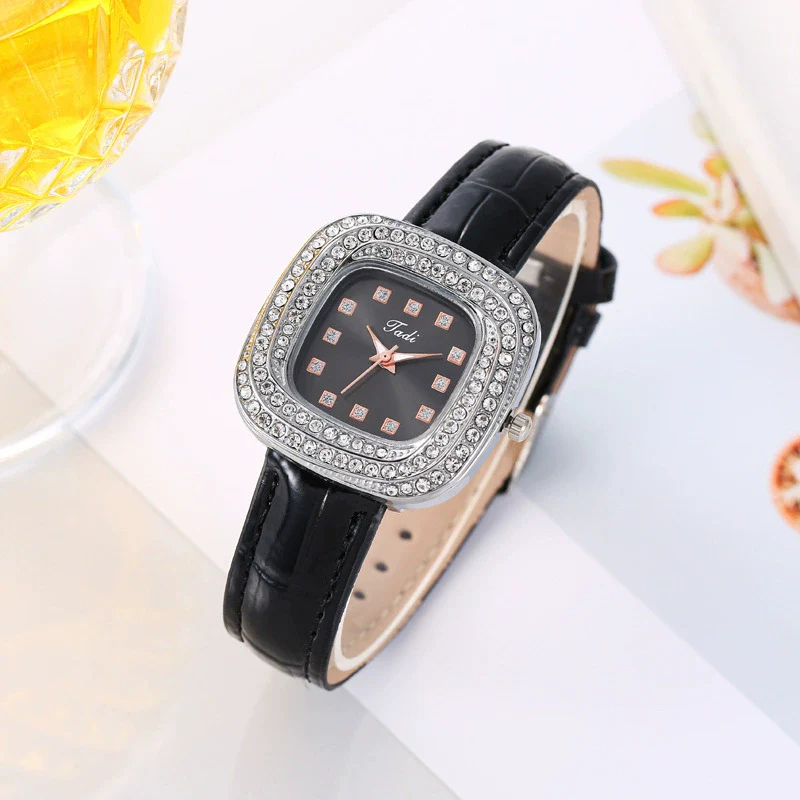 Watch Alloy Imitation Leather Square Quartz Luxury Style - Image 2