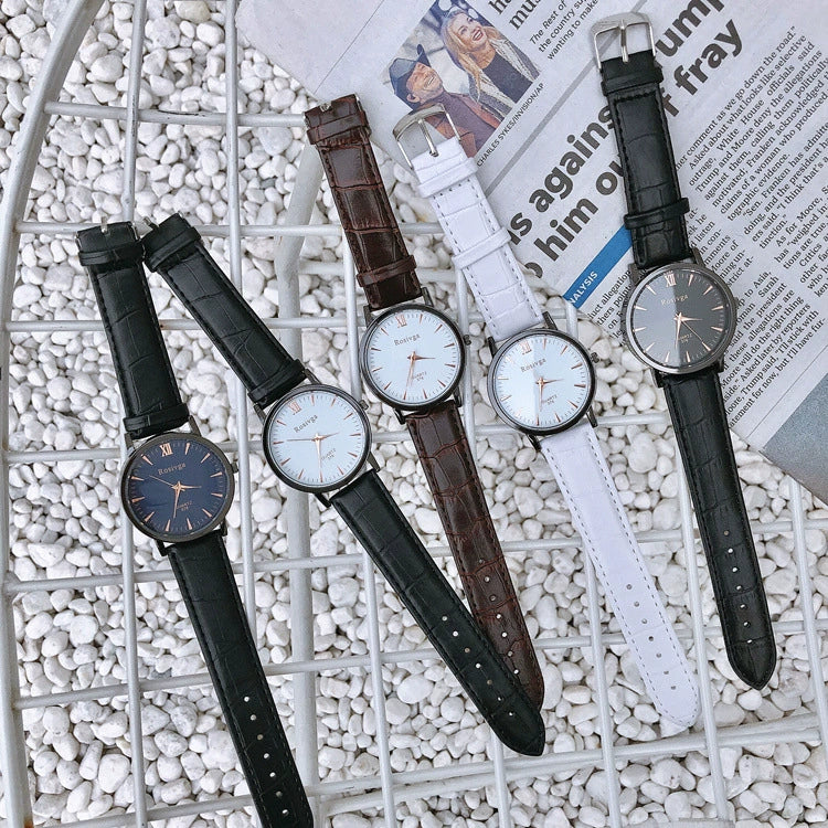 Watch Alloy Imitation Leather Stainless Steel Round Casual Women's