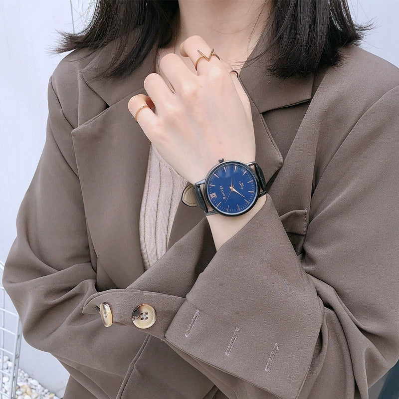 Watch Alloy Imitation Leather Stainless Steel Round Casual Women's - Image 5
