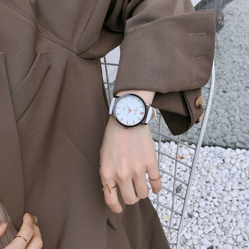 Watch Alloy Imitation Leather Stainless Steel Round Casual Women's - Image 6