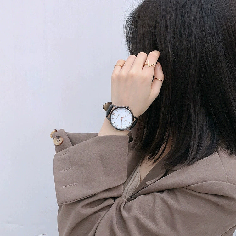 Watch Alloy Imitation Leather Stainless Steel Round Casual Women's - Image 7