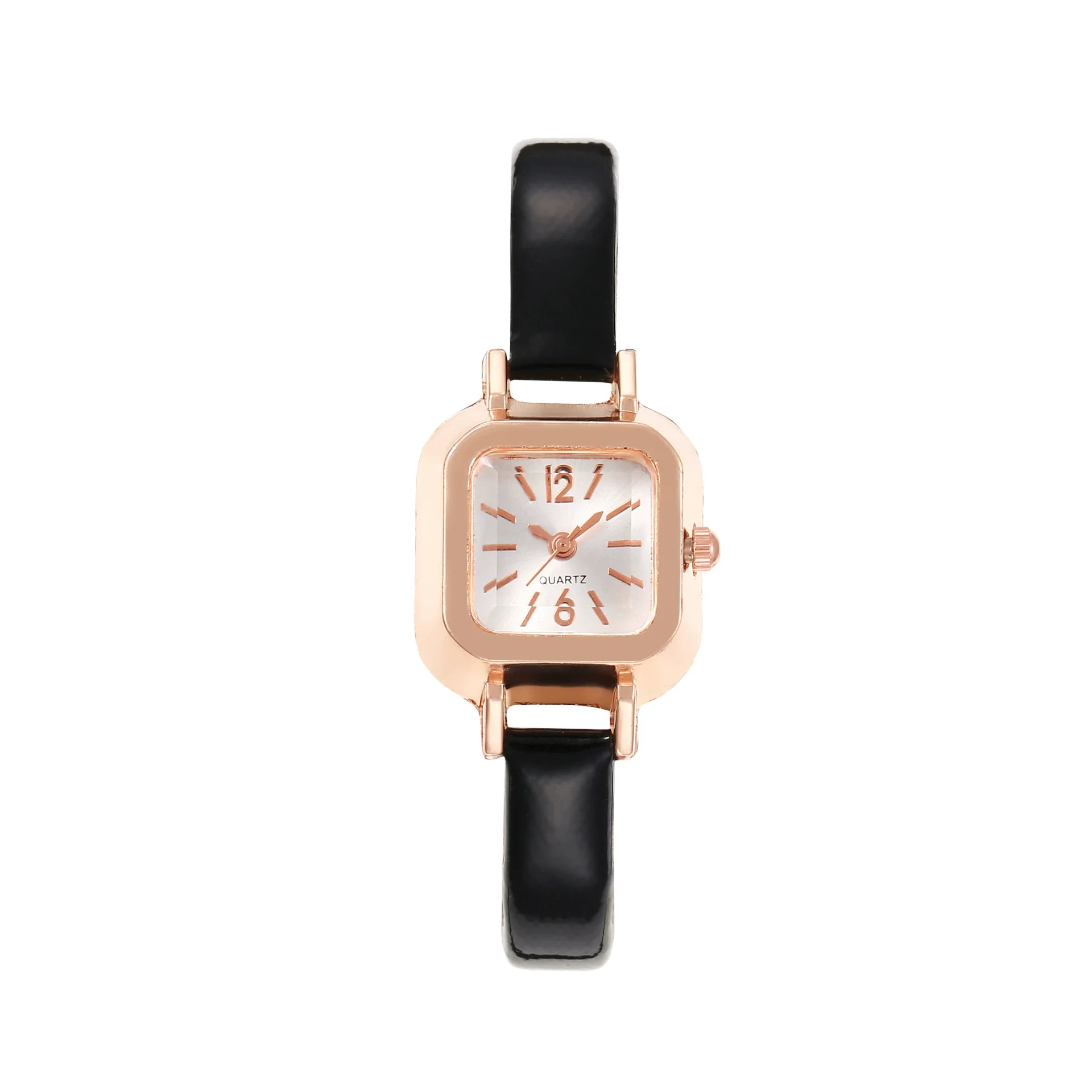 Watch Alloy Imitation Leather Strap Square Dial Preppy Style - Image 5