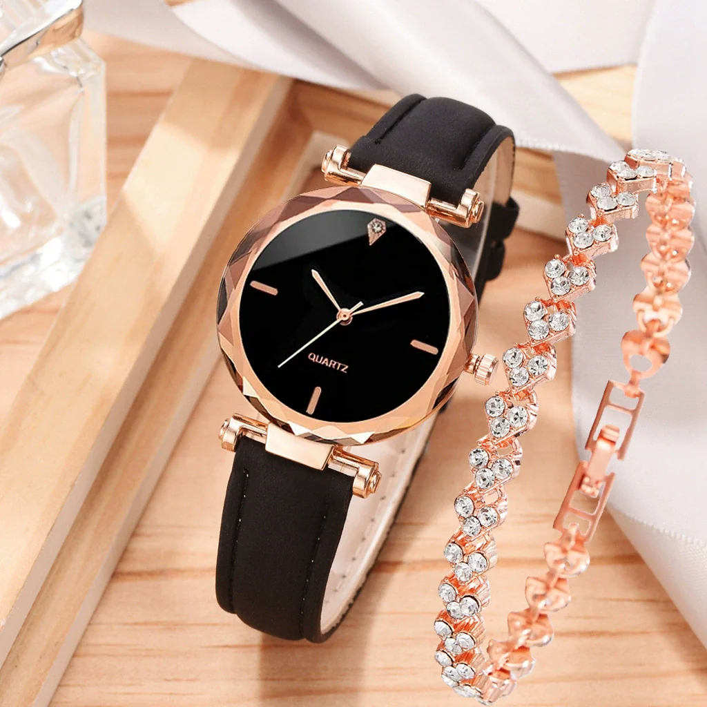 Watch Alloy Plastic Case Pu Belt Round Dial Casual Adult Women's - Image 13
