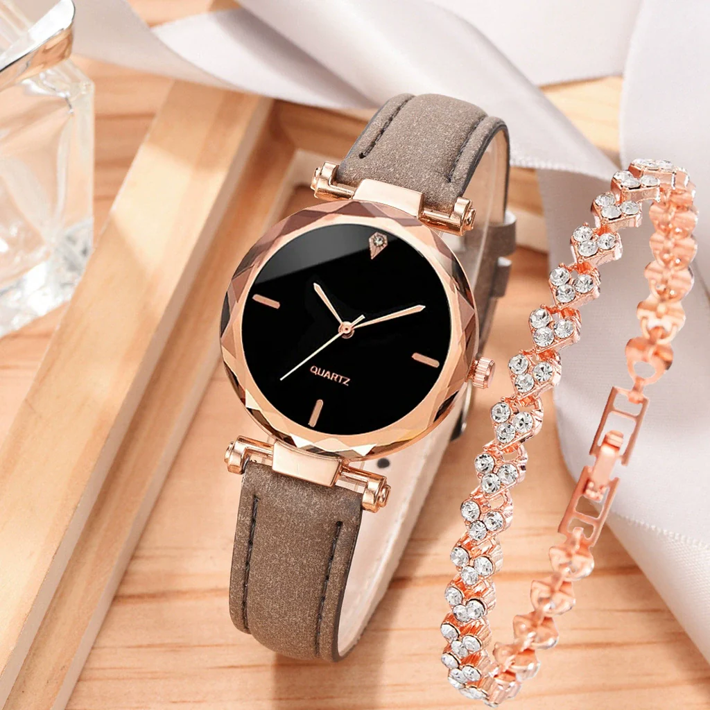 Watch Alloy Plastic Case Pu Belt Round Dial Casual Adult Women's - Image 16