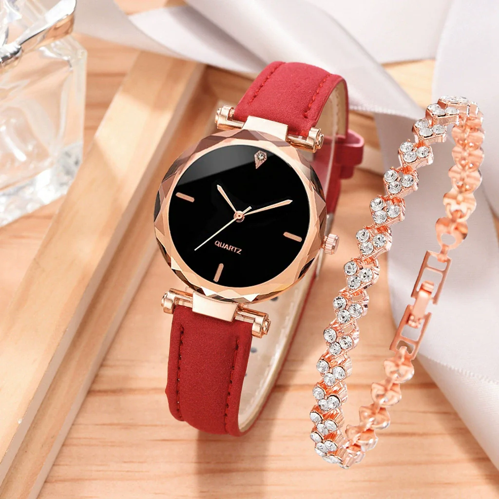 Watch Alloy Plastic Case Pu Belt Round Dial Casual Adult Women's - Image 19