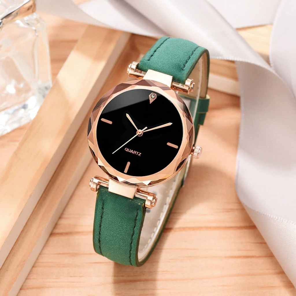 Watch Alloy Plastic Case Pu Belt Round Dial Casual Adult Women's - Image 3