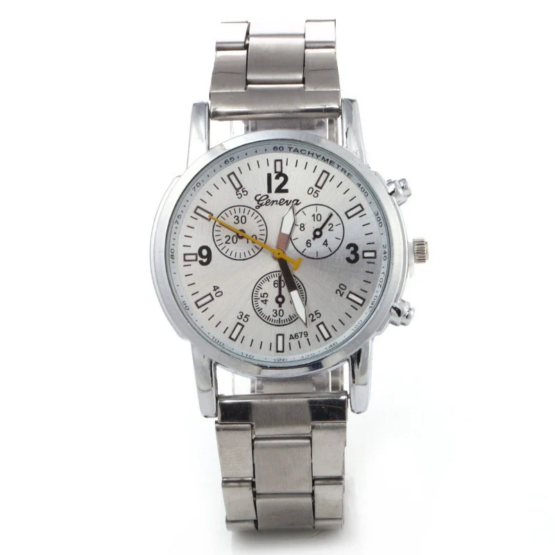 Watch Alloy Stainless Steel Band Round Business Style - Image 4