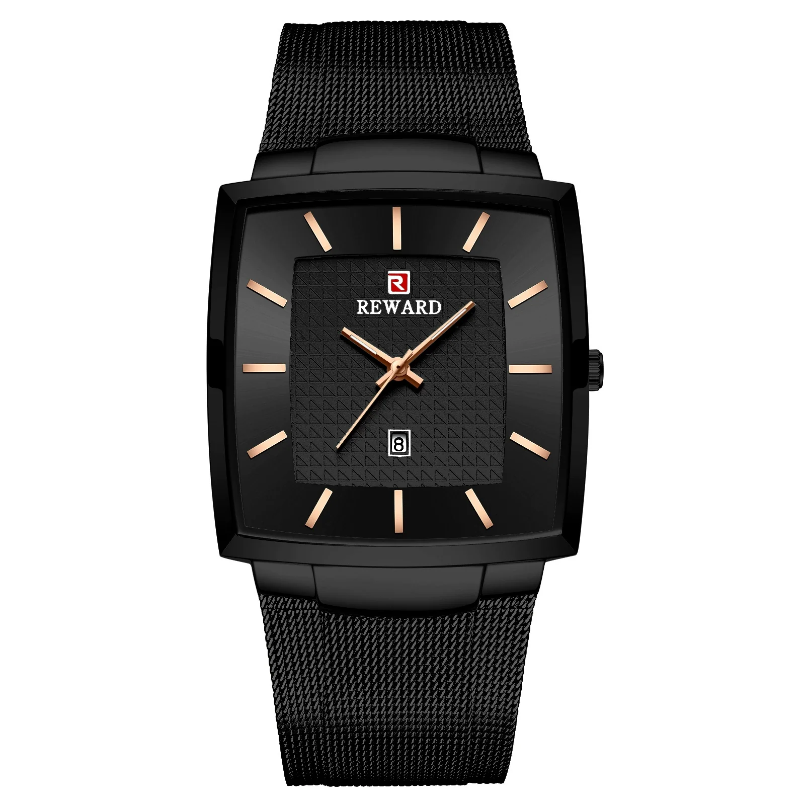 Watch Alloy Stainless Steel Square Business Quartz Men's - Image 7