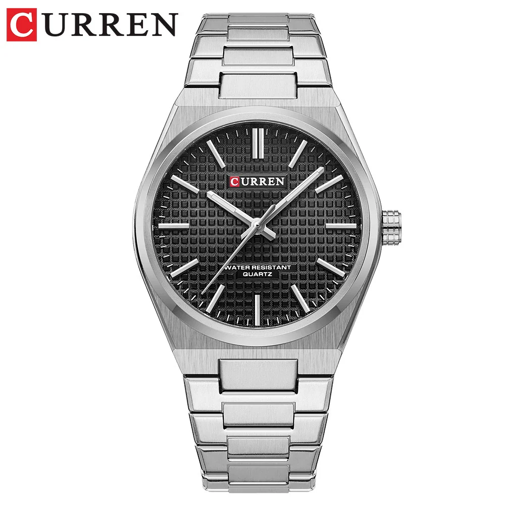 Watch Alloy Stainless Steel Titanium Metal Round Business Style Spiral Crown Single Folding Buckle - Image 8