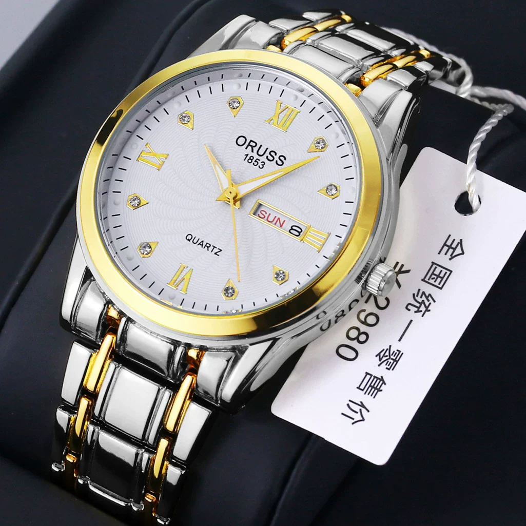 Watch Alloy Strap Alloy Case Mineral Strengthened Glass Mirror Round Dial Business Style Waterproof - Image 14