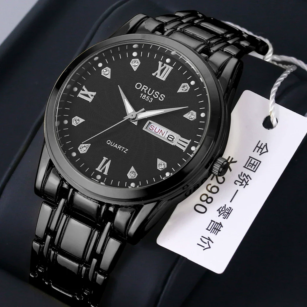 Watch Alloy Strap Alloy Case Mineral Strengthened Glass Mirror Round Dial Business Style Waterproof - Image 18