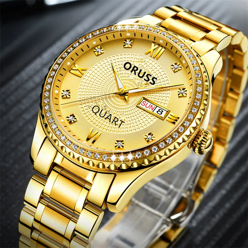 Watch Alloy Strap Alloy Case Mineral Strengthened Glass Mirror Round Dial Business Style Waterproof - Image 6