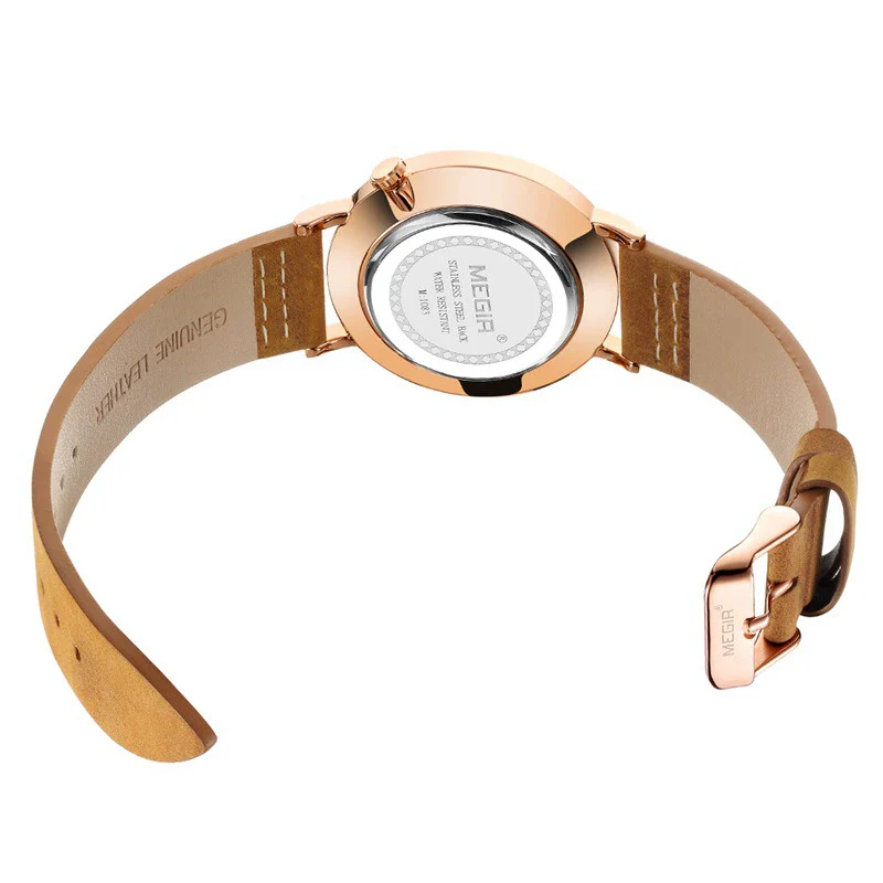 Watch Men's Simple Waterproof Luminous Leather Business Sports Alloy Mineral Strengthened Mirror Round - Image 5
