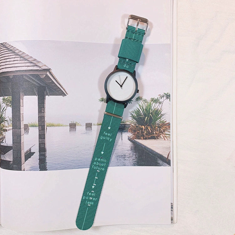 Watch Nylon Canvas Band Stainless Steel Clasp Alloy Case Round Dial Leisure Style - Image 10