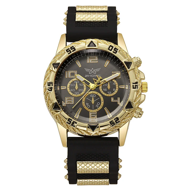 Watch Silicone Band Alloy Case Stainless Steel Buckle Round Dial Leisure Style - Image 9
