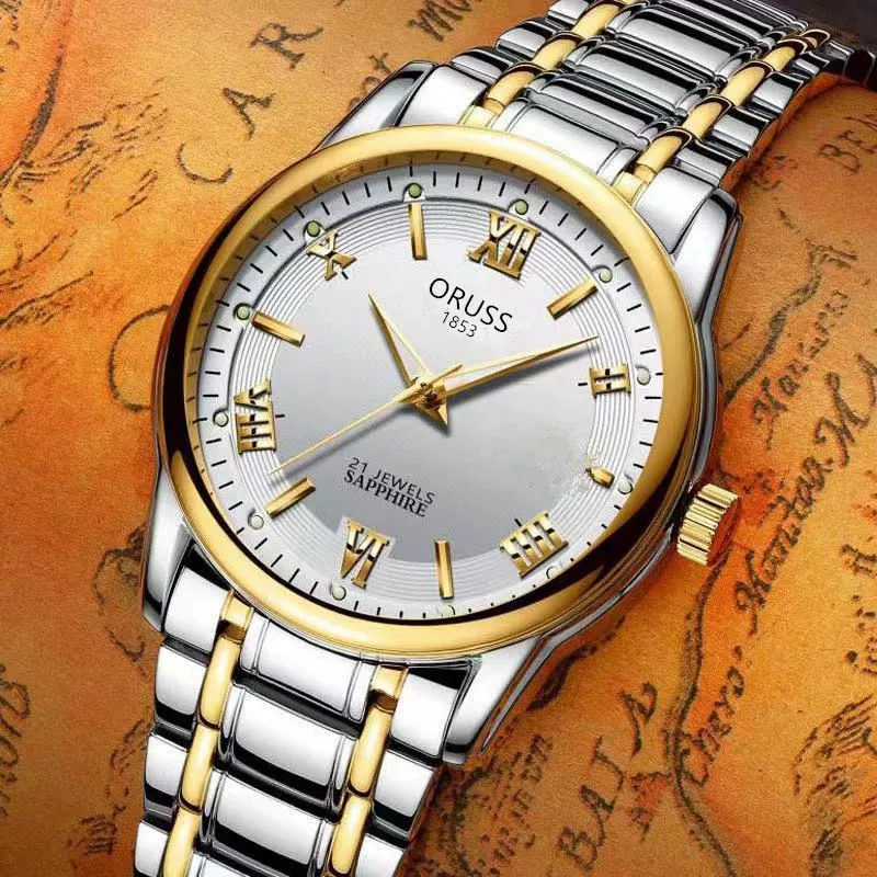 Watch Stainless Steel Full Automatic Movement Round Dial Waterproof Luminous Calendar For Men And Women - Image 18
