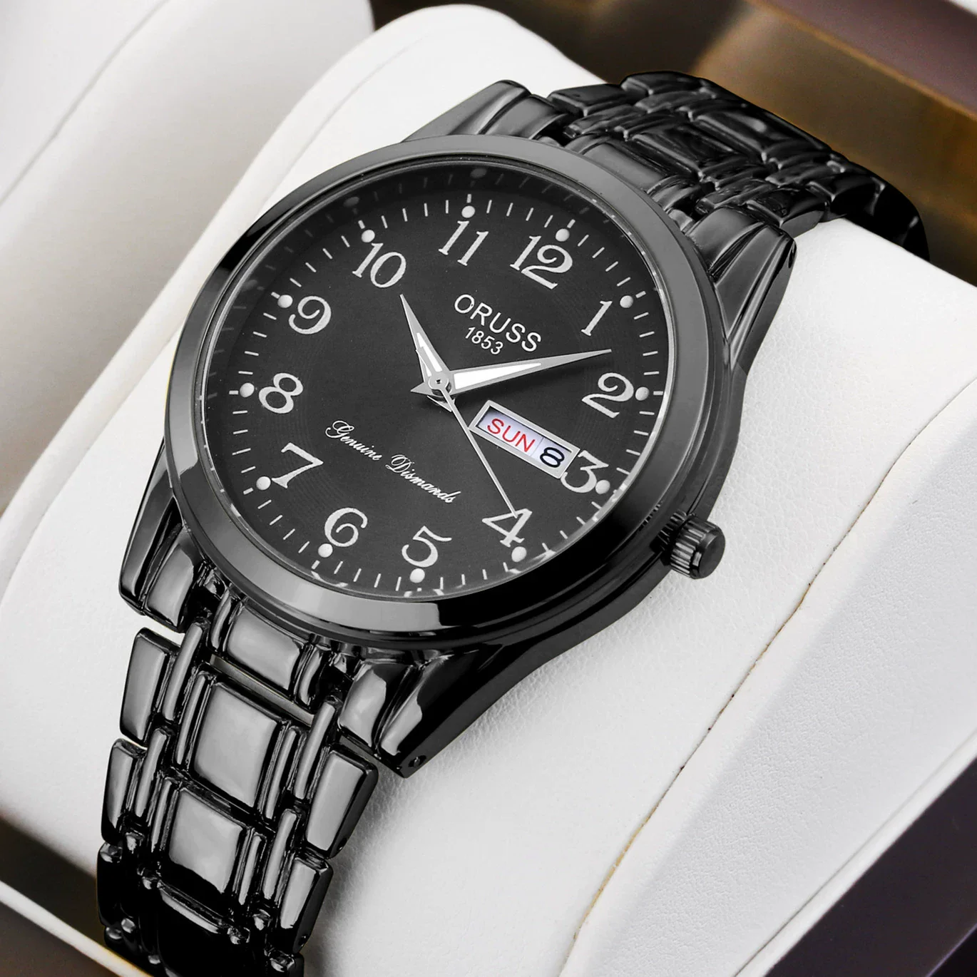 Watch Stainless Steel Round Automatic Waterproof Luminous Quartz Fashion Couple Watch - Image 2