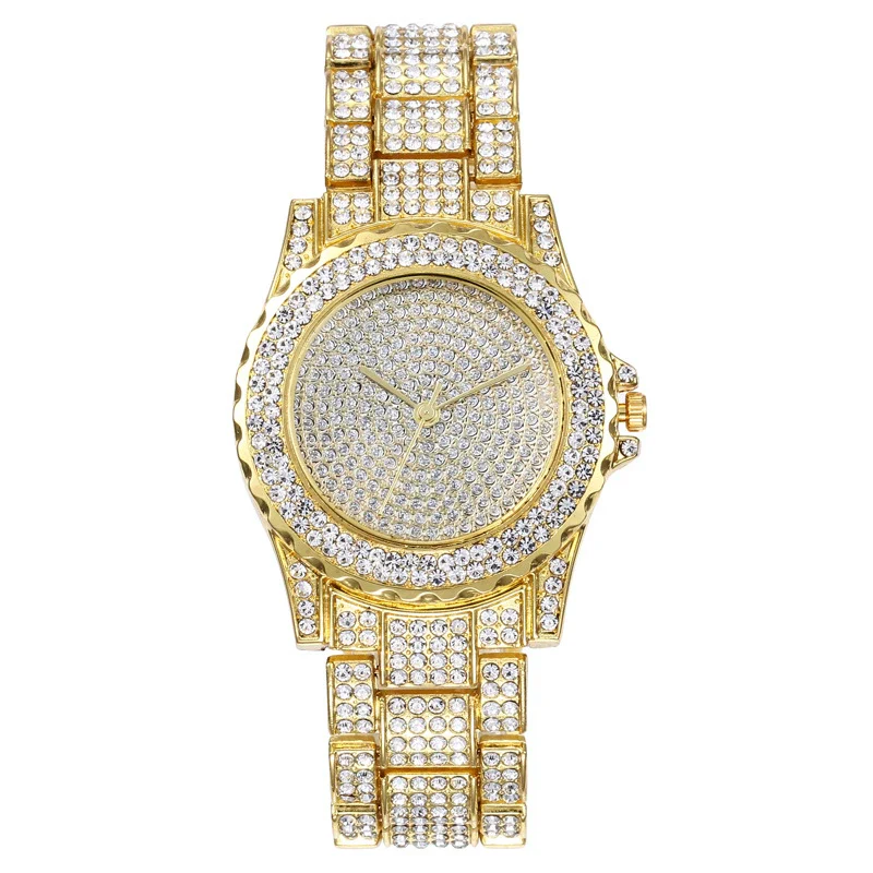 Watch Steel Alloy Quartz Starry Diamondembedded Round Dial - Image 2