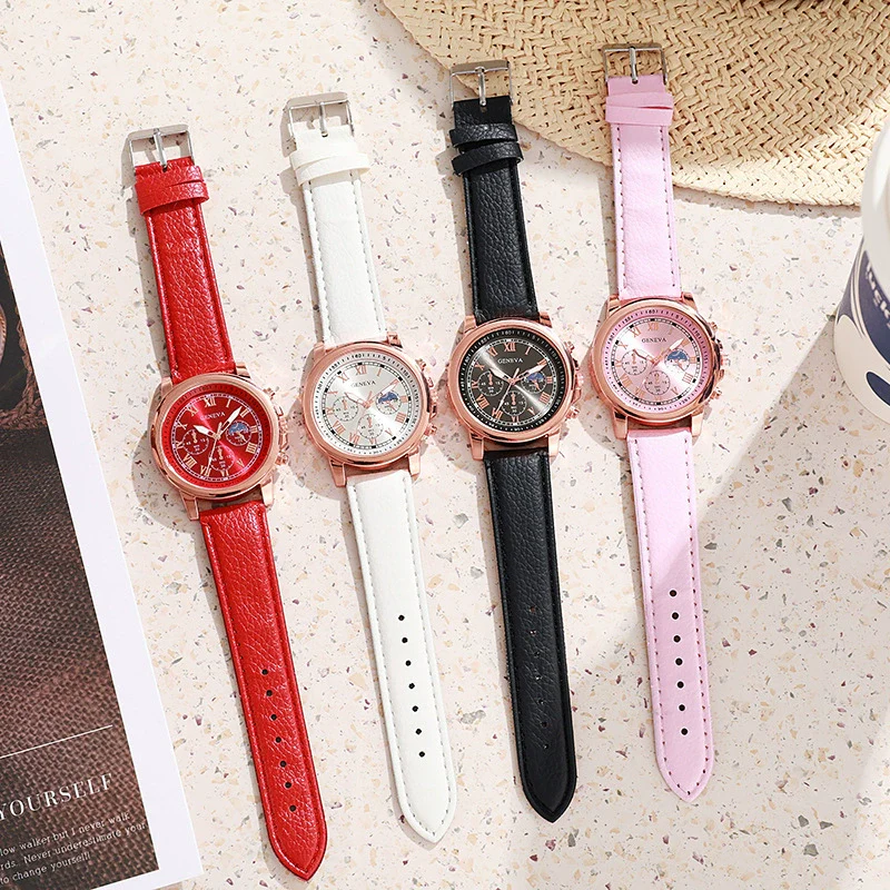Watch Women's Round Plastic Alloy Pin Buckle Medieval Style Quartz - Image 2