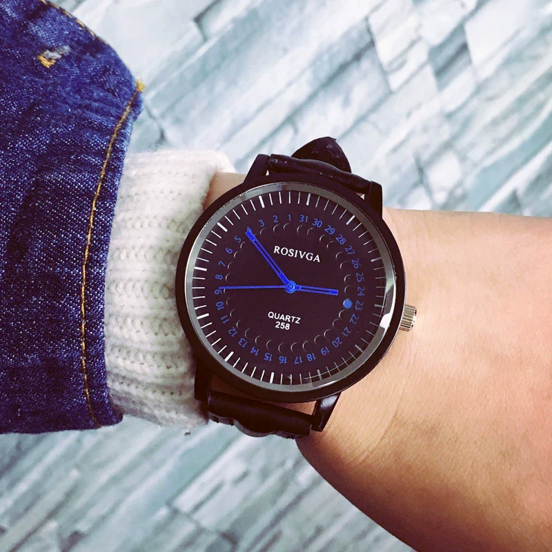 Watches Retro Fashion Style Metal Case Imitation Leather Strap Quartz For Men And Women - Image 2