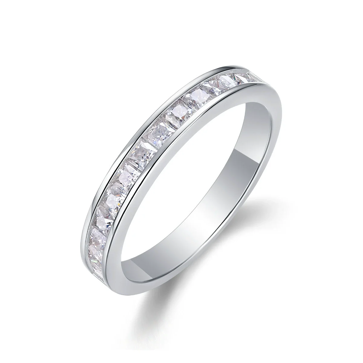 Wholesale 925 Silver Geometric Square Moissanite Ring For Women - Image 4