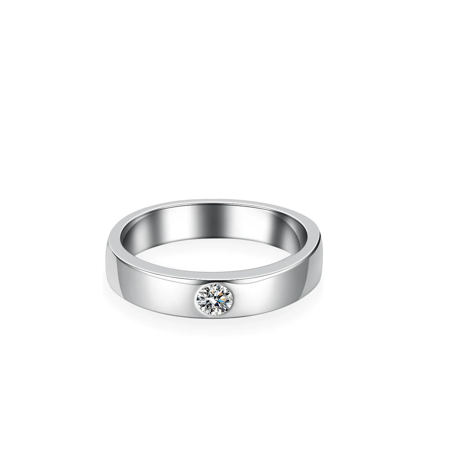 Wholesale 925 Silver Moissanite Ring Geometric Style For Men - Image 2