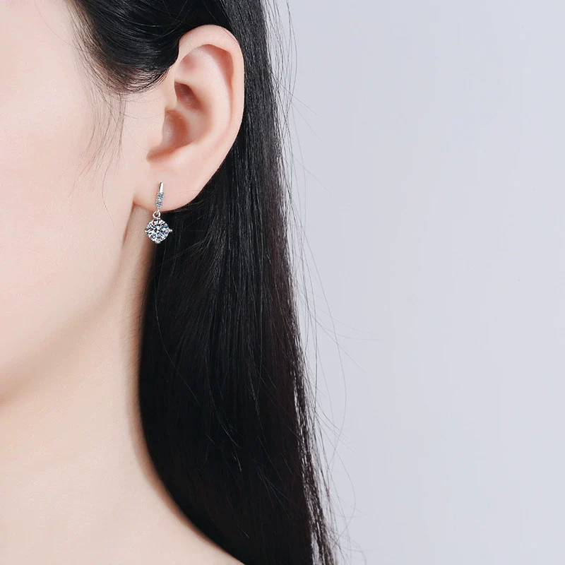 Wholesale 925 Sterling Silver Earrings With Flower Pattern And Electroplating Treatment - Image 4