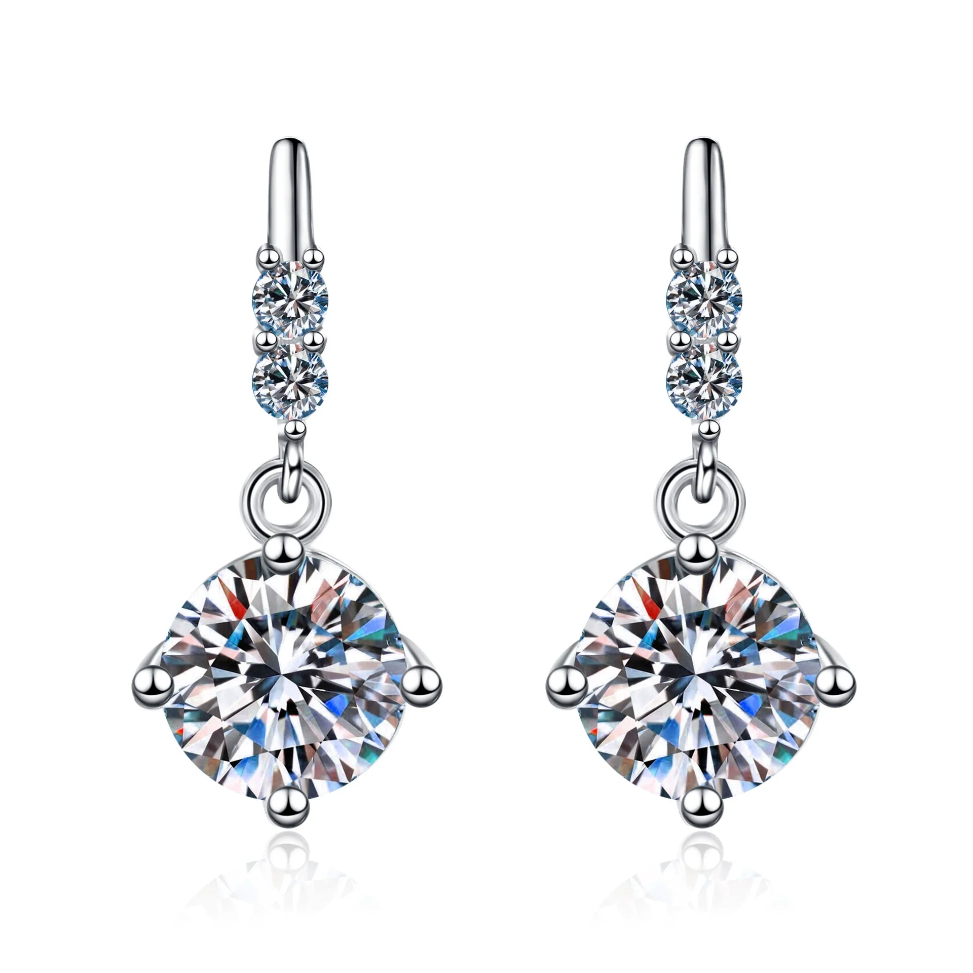 Wholesale 925 Sterling Silver Earrings With Flower Pattern And Electroplating Treatment - Image 5